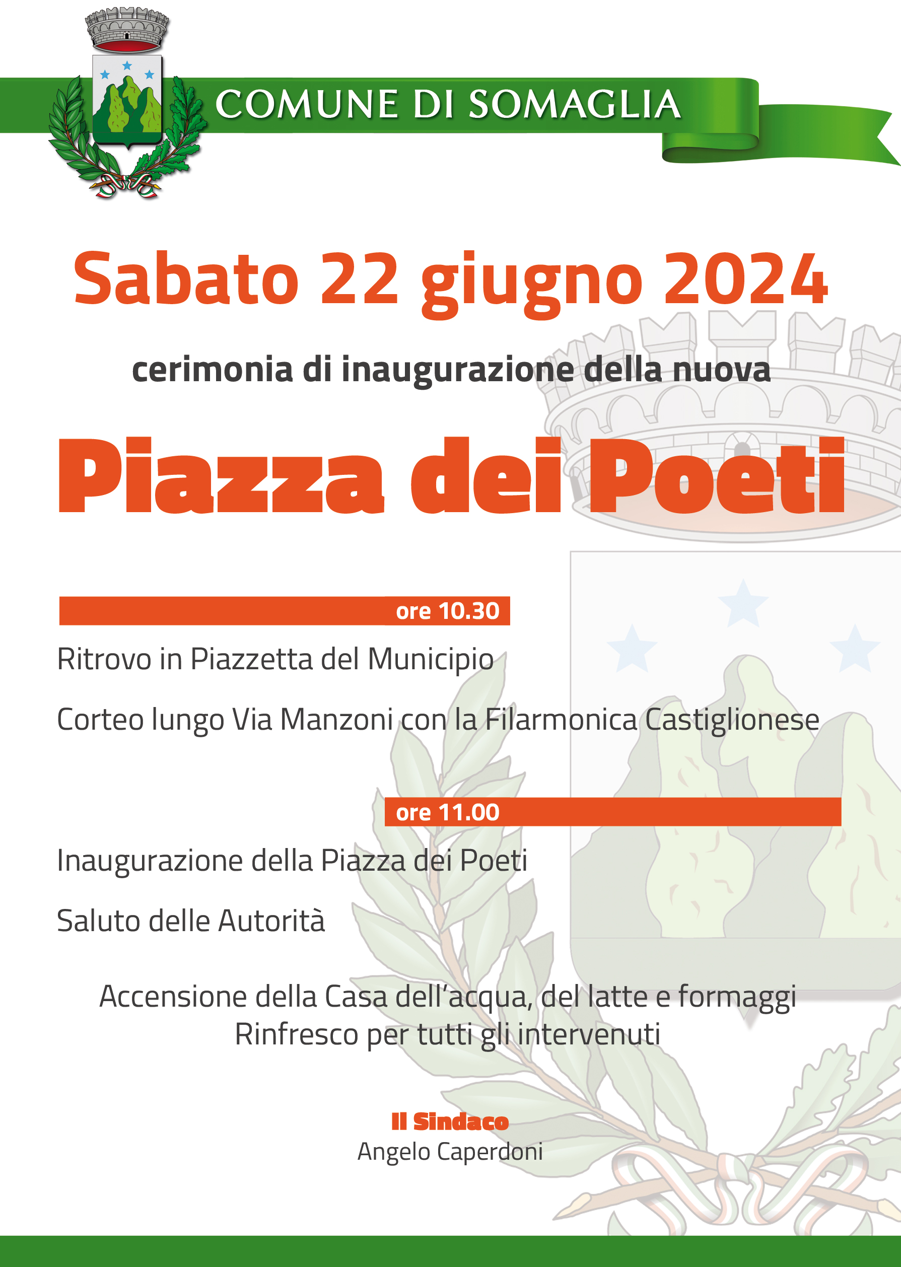 Inaugurazione Piazza dei Poeti